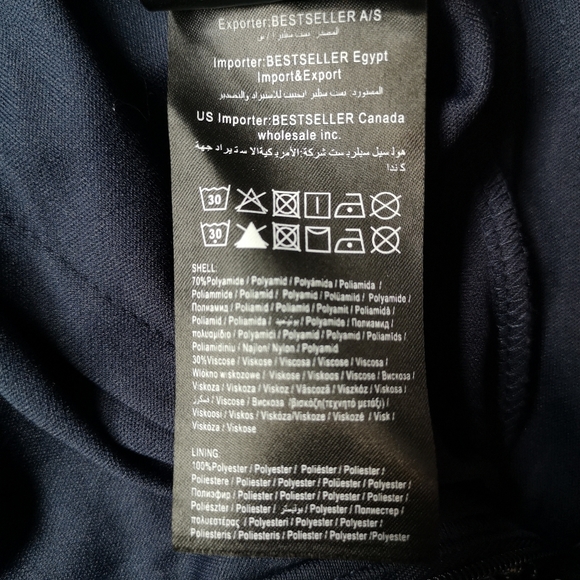 Vero Moda Navy Blue & Silver lace dress S - Picture 11 of 12